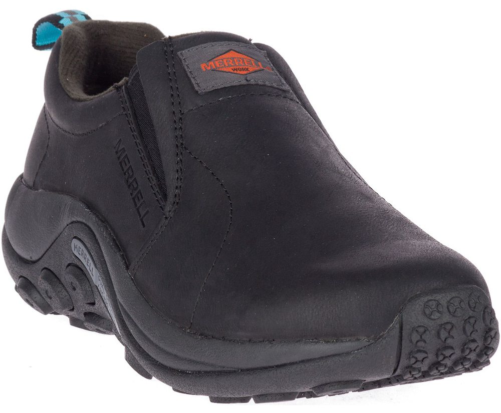 Slip On Senhora - Merrell Jungle Moc Couro Sr Work - Pretas - JOF629584